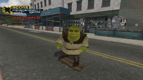 Shrek in Tony Hawk Underground 2