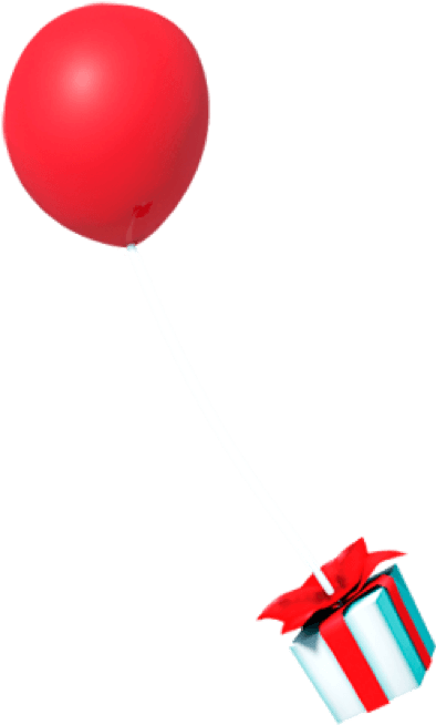 A balloon present