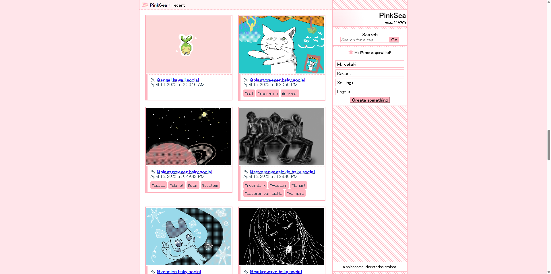 PinkSea in‑browser drawing