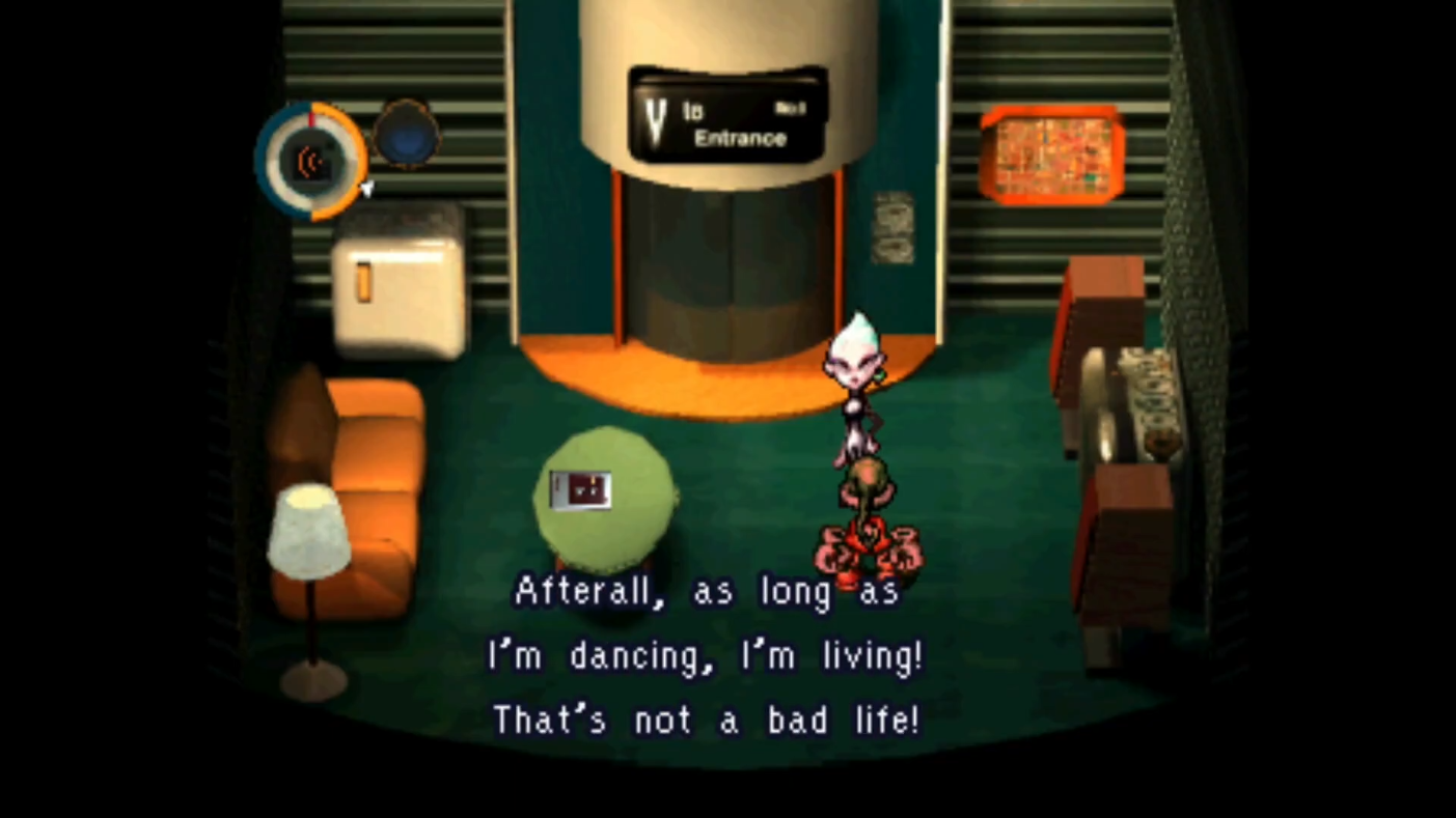 a woman saying as along as im dancing, im living! that's not a bad life!