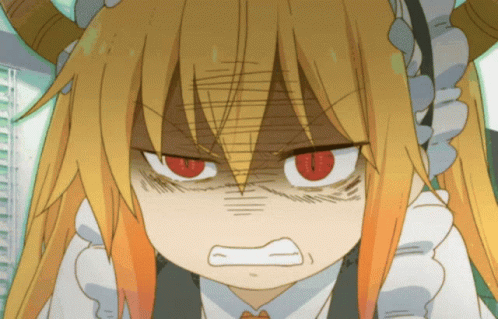 Tohru getting really angry.