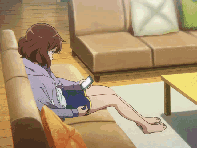 A woman scrolling her phone