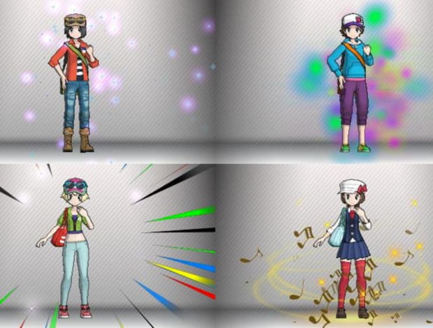 Pokemon X man and woman comparisons.
